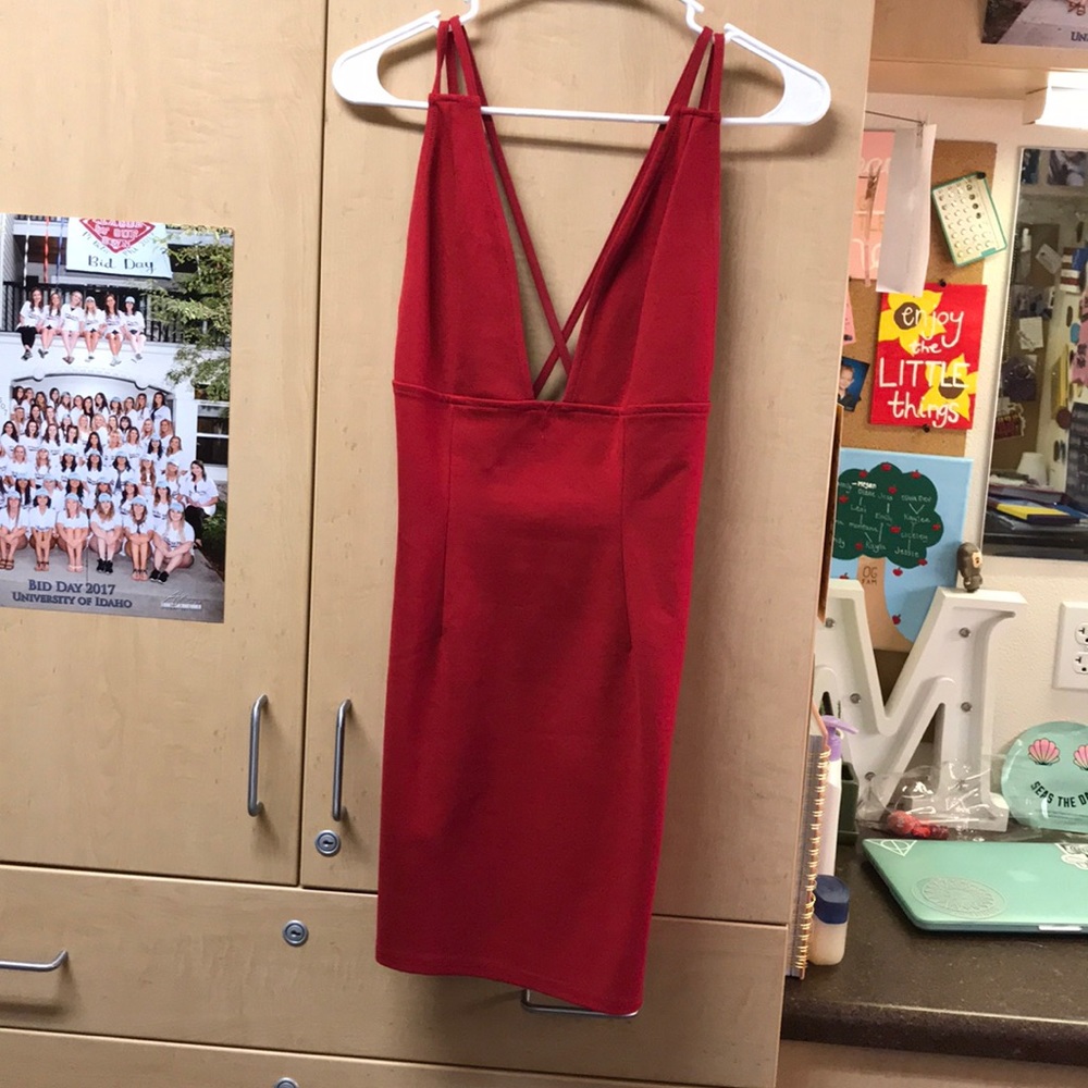 Red formal dress